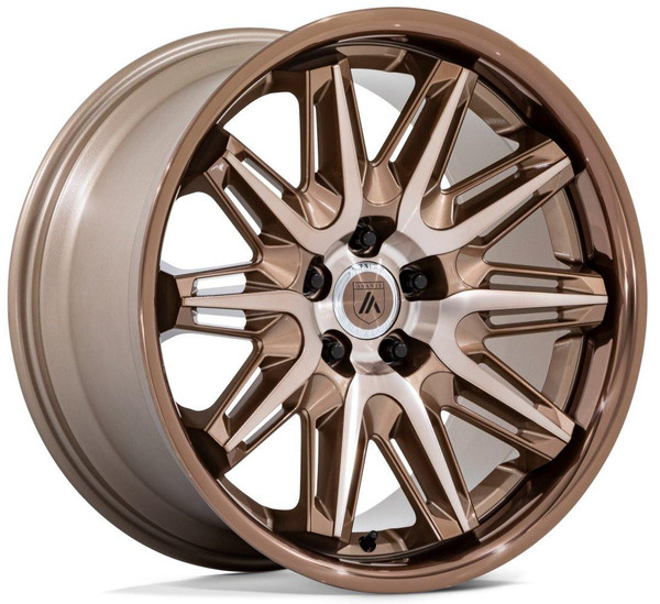 Asanti Wheels 20X10.5 Asanti AB047 Bronze machined w/ Stainless Steel Lip 5x4.5/114.3 40mm 