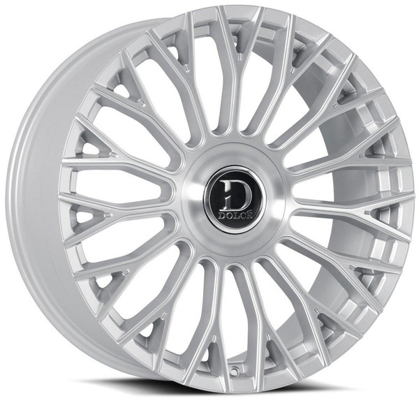 Dolce Luxury Wheels 22x10.5 Dolce Luxury Roma Gloss Silver Brushed 5x4.25/108 5x112 40mm 