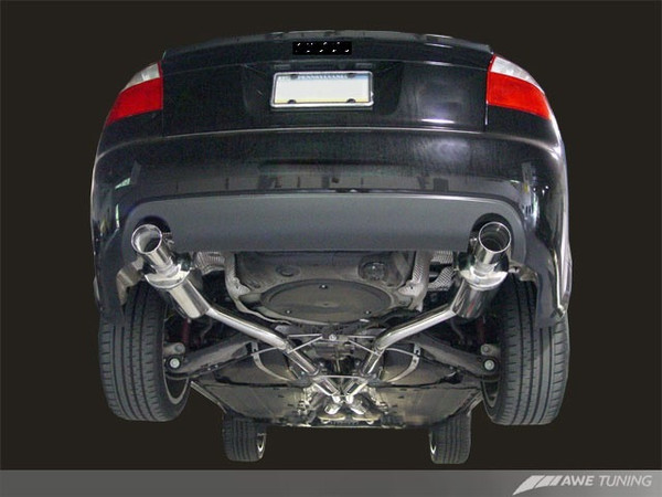 AWE Tuning 02-05 Audi B6 A4 3.0L Track Edition Exhaust - Polished Silver Tips 3020-32012