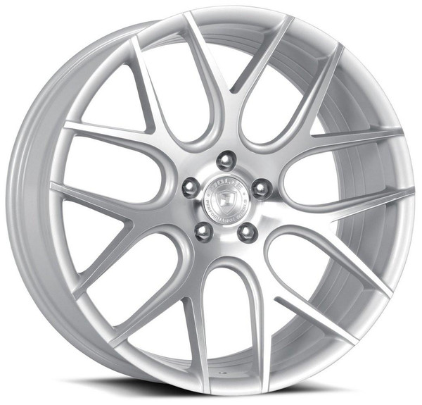 Dolce Performance Wheels 20x8.5 Dolce Performance Monza Gloss Silver Machined 5x120 28mm 