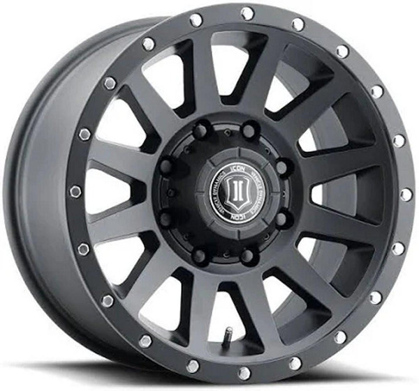 ICON Wheels 18x9 ICON Compression HD Double Black 8x170 6mm 