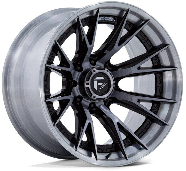 Fuel Off-Road Wheels 24X12 Fuel Off-Road Catalyst Gloss Black Brushed Dark Tint FC402 (* May Require Trimming) 8x6.5/165 -44mm 