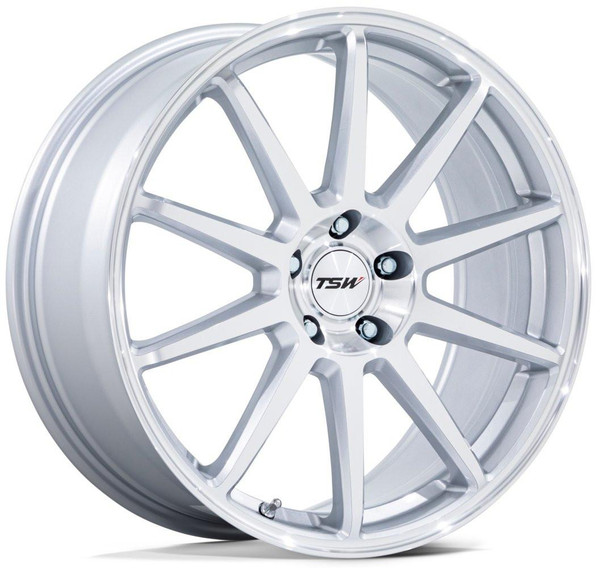 TSW Wheels 20X10.5 TSW TW004 Canard Gloss Silver Machined (Flow Formed) 5x4.5/114.3 40mm 