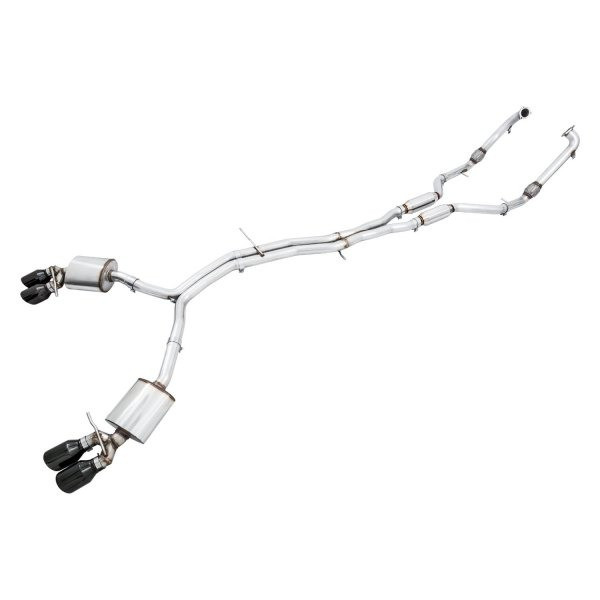 AWE Tuning 18-21 Audi B9 S5 Coupe 3.0T Touring Exhaust (Resonated for Perf. DP) 90mm - Chrome Silver Tips 3015-42120