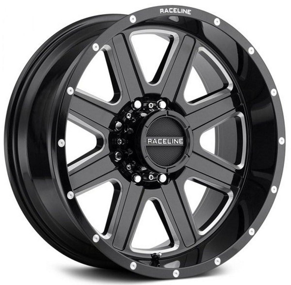 Raceline Wheels 17x9 Raceline 940M Hostage Gloss Black w/ Milled Accents 5x5.5/139.7 0mm 