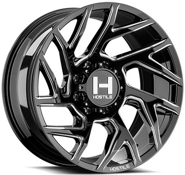 Hostile Wheels 20x10 Hostile H141 Vortex Blade Cut 8x6.5/165 -19mm 