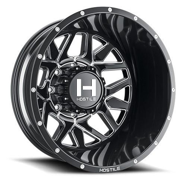 Hostile Wheels 20x8.25 Hostile H402 Kodiak Dually Rear Blade Cut 8X200 -221 MM 142.2 C.B. 
