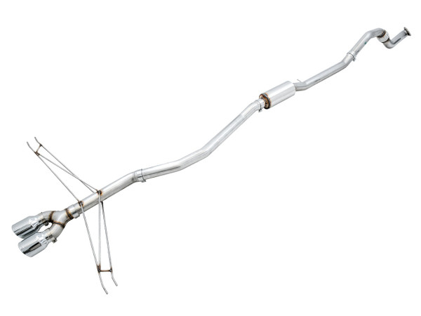 AWE Tuning 17-20 Honda Civic Si Track Edition Exhaust w/Front Pipe & Dual Chrome Silver Tips 3020-32052