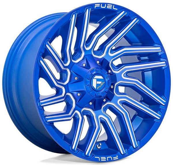 Fuel Off-Road Wheels 20x10 Fuel Off-Road Typhoon Anodized Blue Milled D774 5x4.5/114.3 5x5/127 -18mm 