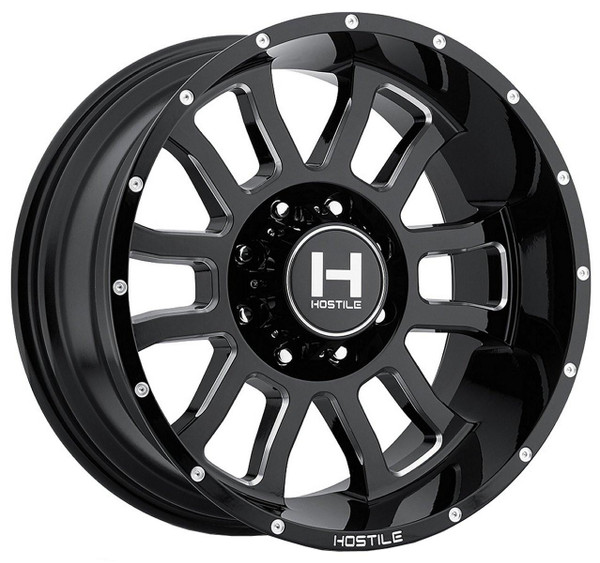 Hostile Wheels 22X14 Hostile H107 Gauntlet Blade Cut (8 Lug) (* May Require Trimming) 8x170 -76mm 
