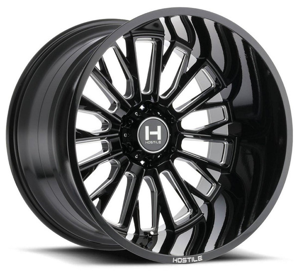 Hostile Wheels 22X10 Hostile H114 Fury Blade Cut (8 Lug) 8x180 -25mm 