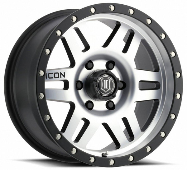 ICON Wheels 17x8.5 ICON Six Speed Satin Black Machined (6 Lug) 6x135 6mm 