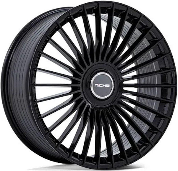Niche Wheels 24X10 Niche Serene Gloss Black NC282 5x112 5x120 35mm 