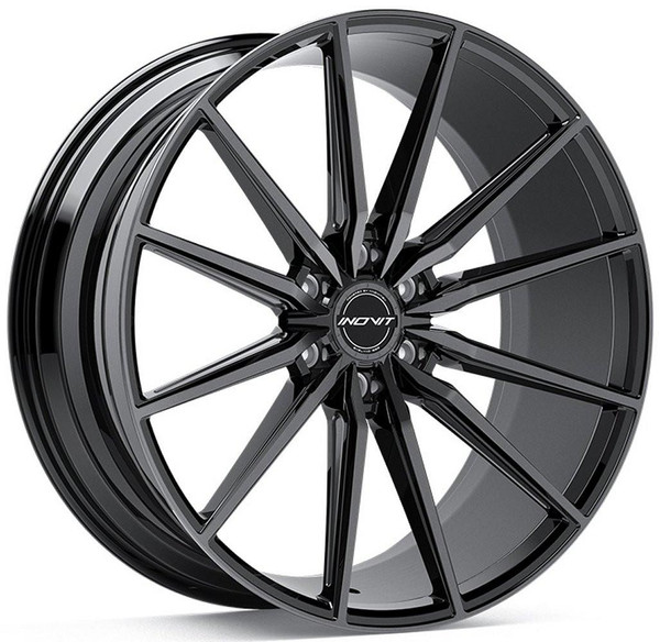 Inovit Wheels 24x10 Inovit Frixion 6 Satin Black Machined & Ball Cut Milled w/ Dark Tint 6x135 25mm 