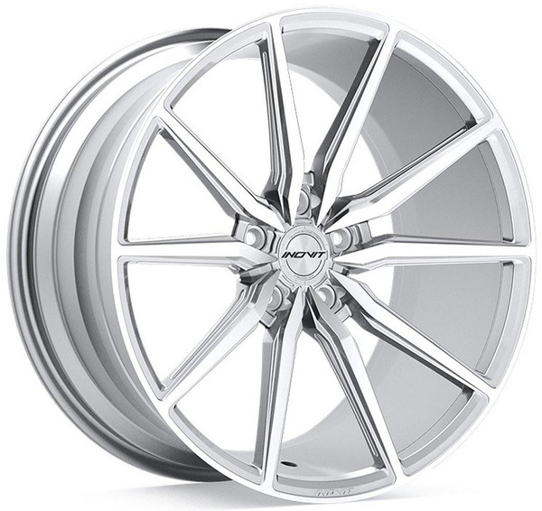 Inovit Wheels 19x8.5 Inovit Frixion 5 Satin Silver Machined & Ball Cut Milled 5x112 35mm 