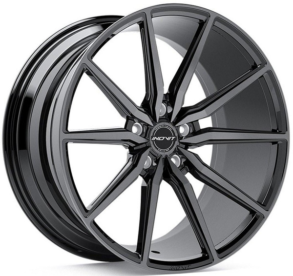 Inovit Wheels 19x9.5 Inovit Frixion 5 Satin Black Machined & Ball Cut Milled w/ Dark Tint 5x112 5x4.5/114.3 38mm 