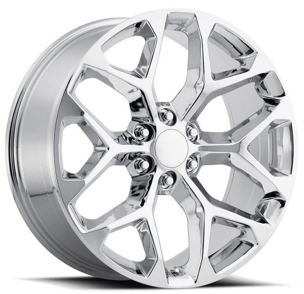 Factory Reproductions Replica Wheels 24x10 Chevrolet Truck Snowflake Replica Wheel Chrome FR59 6x5.5/139.7 30mm 