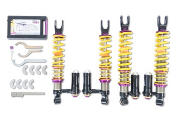 KW Coilover Kit V4 2011+ Lamborghini Aventador Incl. Roadster w/o Electronic Dampers 3A711007