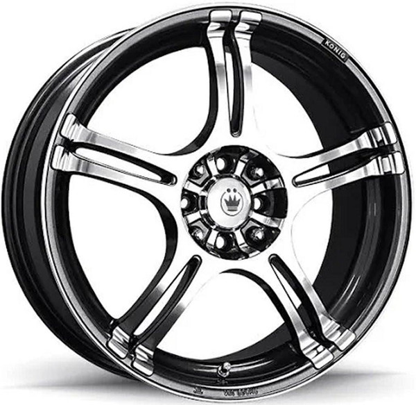 Konig Wheels 15X6.5 Incident Graphite Machined 4x100 4x4.5/114.3 40mm 