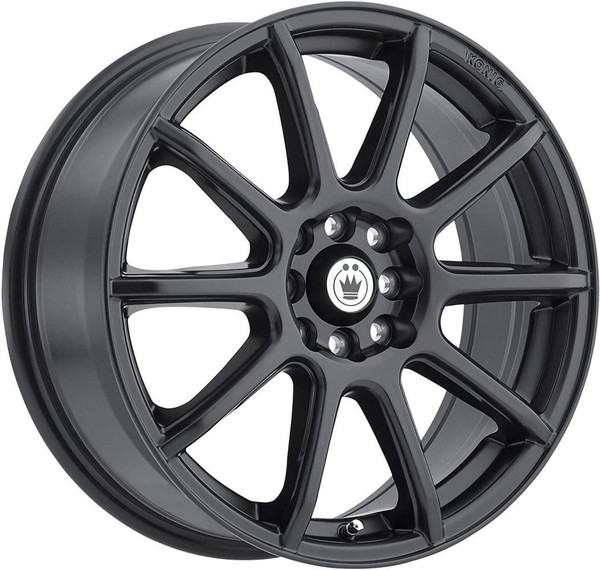 Konig Wheels 18x8 Konig Control Matte Black 5x100 5x4.5/114.3 45mm 