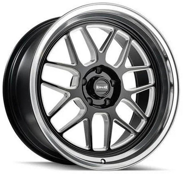 Ridler Wheels 20x8.5 Ridler 610 Gloss Black Milled w/ Polished Lip 5x4.75/120.7 0mm 
