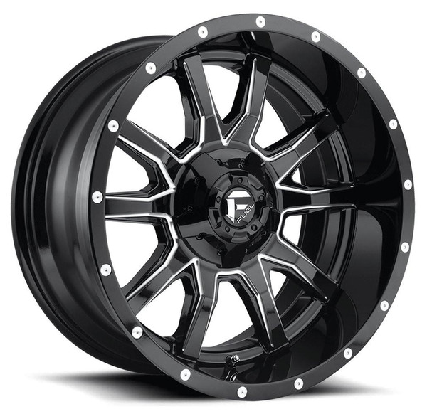 Fuel Off-Road Wheels 20x9 Fuel Off-Road Vandal Gloss Black Milled D627 6x135 6x5.5/139.7 19mm 