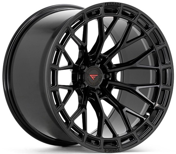 Ferrada Wheels 20x10.5 Ferrada Forge-8 FR12 Obsidian Black (Rotary Forged) 5x120 28mm 