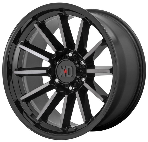 XD Series Wheels (Clearance - No Returns) 22x10 XD Series XD855 Luxe Gloss Black Machined w/ Grey Tint 5x5/127 -18mm 