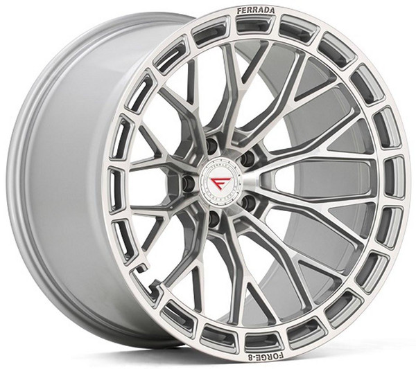 Ferrada Wheels 20x9 Ferrada Forge-8 FR12 Machine Silver (Rotary Forged) 5x4.5/114.3 35mm 