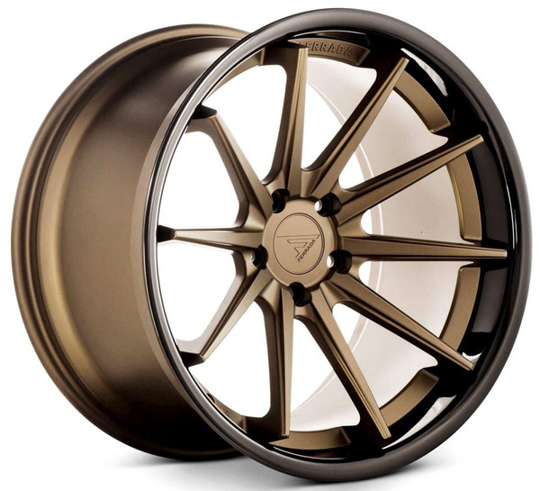 Ferrada Wheels 22x10.5 Ferrada FR4 Matte Bronze w/ Gloss Black Lip 5x5/127 35mm 