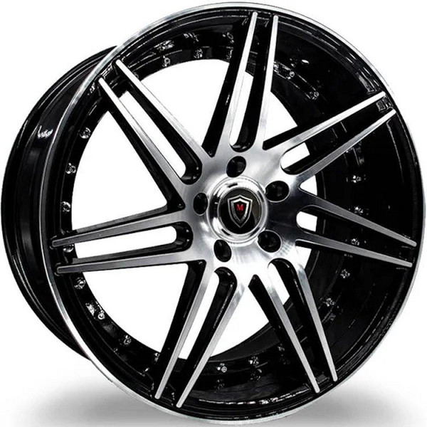 Marquee Wheels (End of Year Sale) 20x9 Marquee M3266 Gloss Black Machined 5x4.5/114.3 35mm 