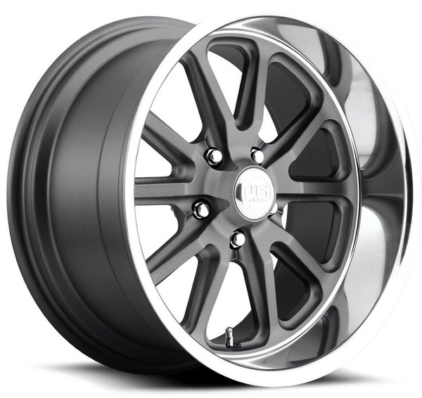 US Mags Wheels 18X7 US Mags U111 Rambler Gray w/ Diamond Cut Lip 5x4.5/114.3 1mm 