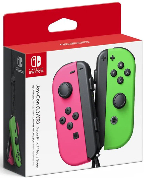 Nintendo Switch Joy-Con Controllers (Neon Green/Neon Pink) New  (2017 Joypad)