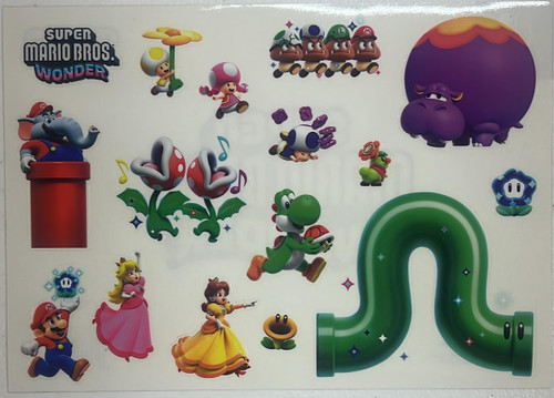 Super Mario Wonder Stickersheet Brand New