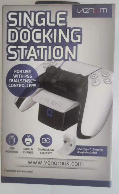 Venom Playstation 5 Controller Single Docking Station (White) New