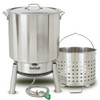 BAYOU CLASSIC STAINLESS STOCKPOT WITH LID AND BASKET