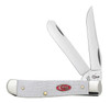 CASE MINI TRAPPER FOLDING KNIFE WITH SPARXX STANDARD JIG WHITE SYNTHETIC HANDLE