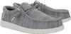 HEYDUDE MEN'S WALLY STRETCH SOX CASUAL SHOES GREY