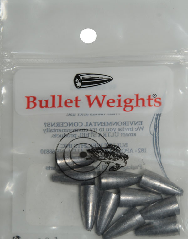 BULLET WEIGHT WORM LEAD Bullet Weight Original Bullet Worm Weight 3/16 oz - 10 Pack | Best Fishing  Accessories