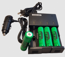 WICKED LIGHTS 4 POSITION CHARGER KIT WITH 4 21700 BATTERIES PART # W2068