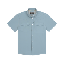Poncho Outdoors Western Tuff Thread Short Sleeve Shirt - Biscayne Front View