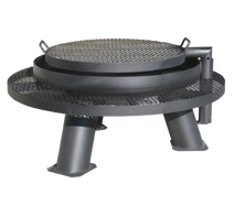 HB HUNTING PRODUCTS STANDARD DISH FIRE PIT WITH GRILL AND SHELF 30"