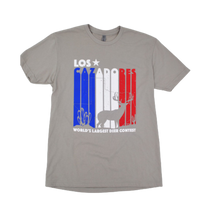 LOS CAZADORES RUNNING LOGO TEE LIGHT GREY