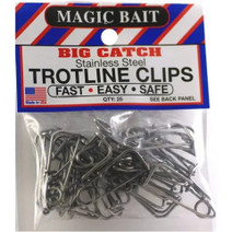 MAGIC BAIT TROTLINE CLIPS STAINLES STEEL 25 PACK
