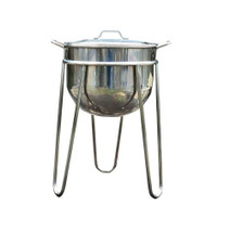 BAYOU CLASSIC STAINLESS STEEL KETTLE WITH STAND