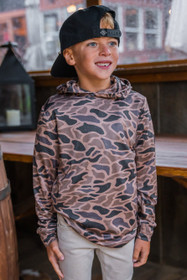 BURLEBO YOUTH PERFORMANCE HOODIE GAUGE CAMO