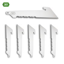 OUTDOOR EDGE CUTLERY 300 3.0" 50% SERRATED UTILITY REPLACEMENT BLADES 66 PACK STAINLESS