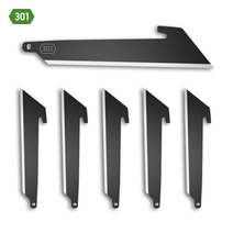 OUTDOOR EDGE CUTLERY 300 3.0" UTILITY REPLACEMENT BLADES 6 PACK BLACK-OXIDE