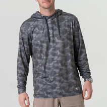 BURLEBO PERFORMANCE HOODIE STONE CAMO