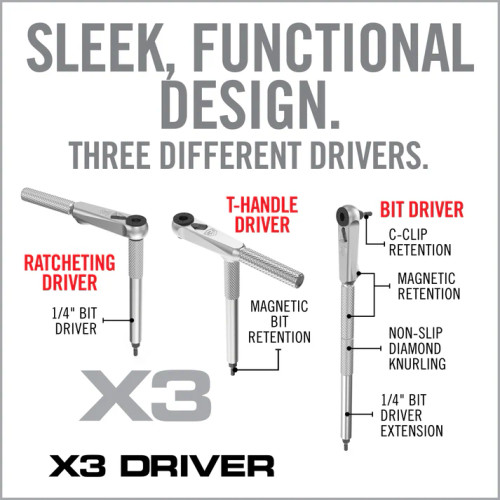 REAL AVID X3 DRIVER SOCKET & GUNSMITHING BIT SET (52 PIECE SET)